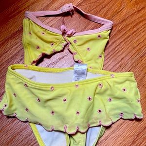 Yellow two piece bikini 3 years girl